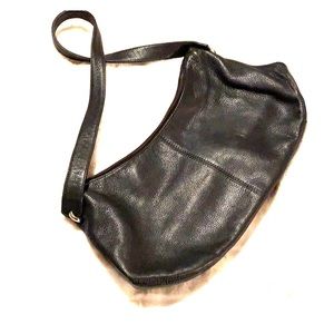 Rolfs genuine, black leather purse